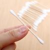100-Pack Double-Headed Wooden Cotton Swabs for Ear Cleaning & Makeup Removal