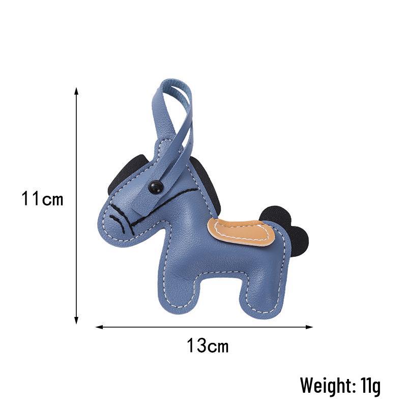 Leder Cartoon Pferd Anhänger: Vielseitige Tasche & Autoschlüssel-Accessoire