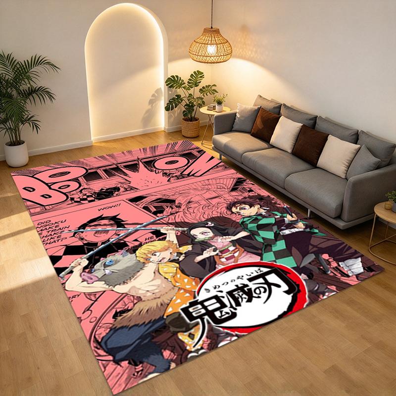 Demon Slayer Living Room Nonslip Area Rug Soft Carpet For Bedroom Game Playroom Sofa Office Home Decor Doormat Christmas Gift C9301447