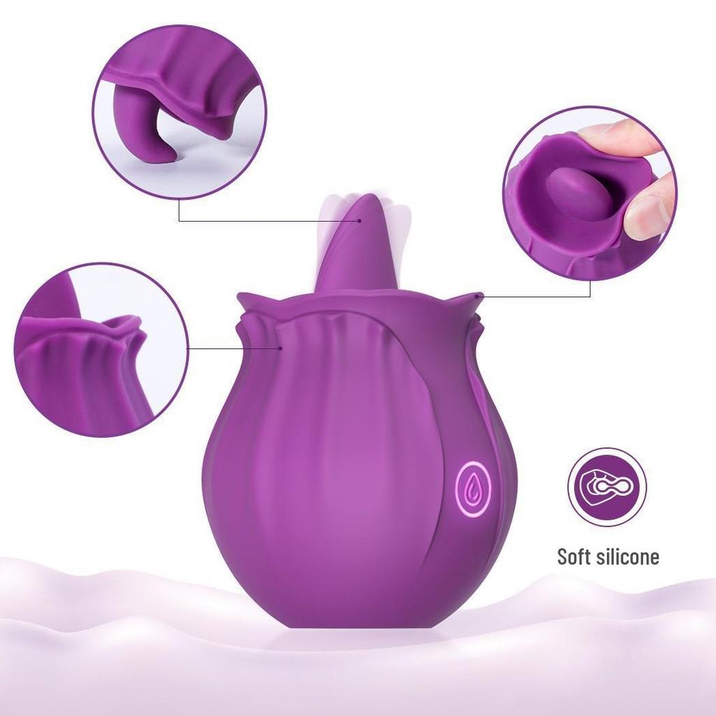 Best-Selling Rose Tongue Vibrator: Erotic Flower-Inspired Pleasure for Women