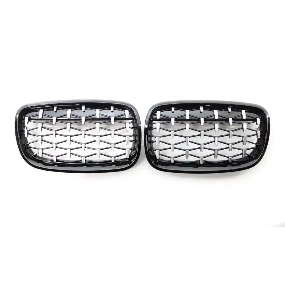 Car Grille Front Kidney Grill Diamond Style Chrome Black For BMW X5 E70 X6 E71 2007-2013 51137157687 51137157688 51137185223