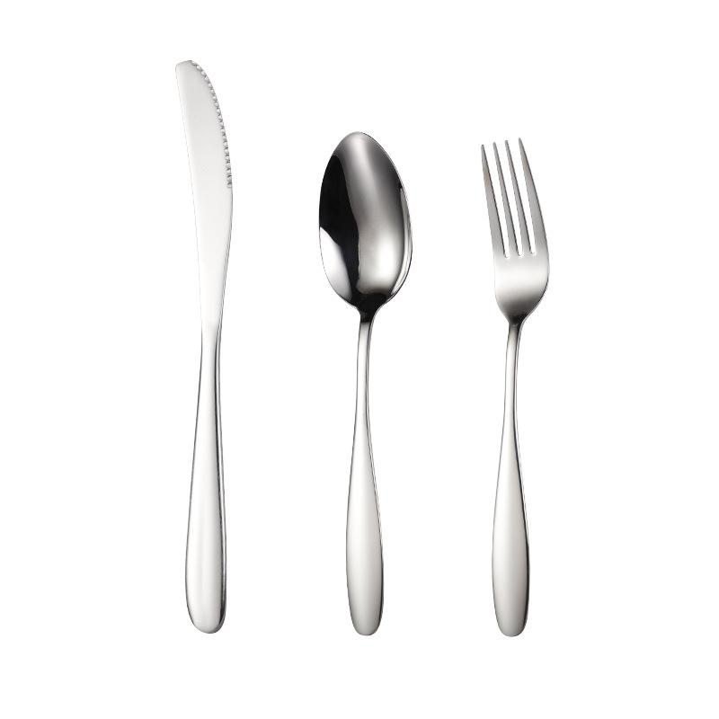 304 stainless steel tableware, knives and forks, spoons, thin A44 series mirror polished steak knives and forks, gifts
