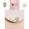 Chic Round Minimalist Metal Badge With Playful Cartoon Design Unique Decorative Brooch Everyone For