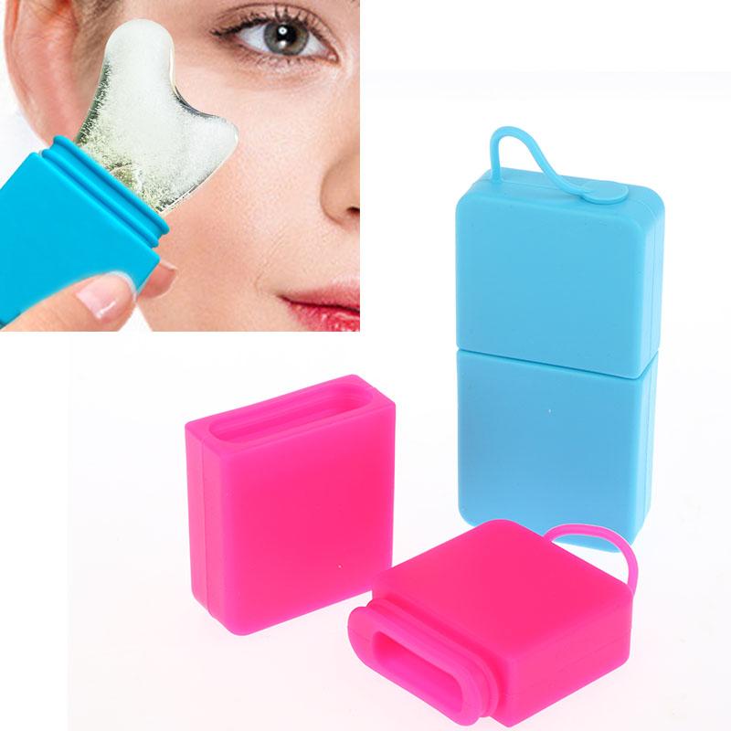 Gua Sha Silicone Ice Face Roller Cold Therapy Alleviate Puffiness Cooling Face Contour Globes Lifting Contour Brighten