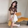 Ensemble Deux Pièces Été 2026 Fille: Ensemble T-shirt Manches Courtes avec Jupe et Pantalon – Tenue Élégante et à la Mode pour Filles d'Âge Moyen et Plus Grandes.