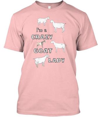 Crazy Goat Lady T-Shirt Made In the USA Size S To 5XL