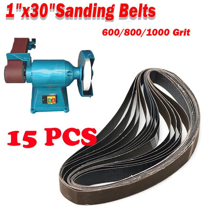 Buy Trendy 15pcs Sanding Belts 600/800/1000 Grit Grinding Polishing Wheels Aluminum Oxide