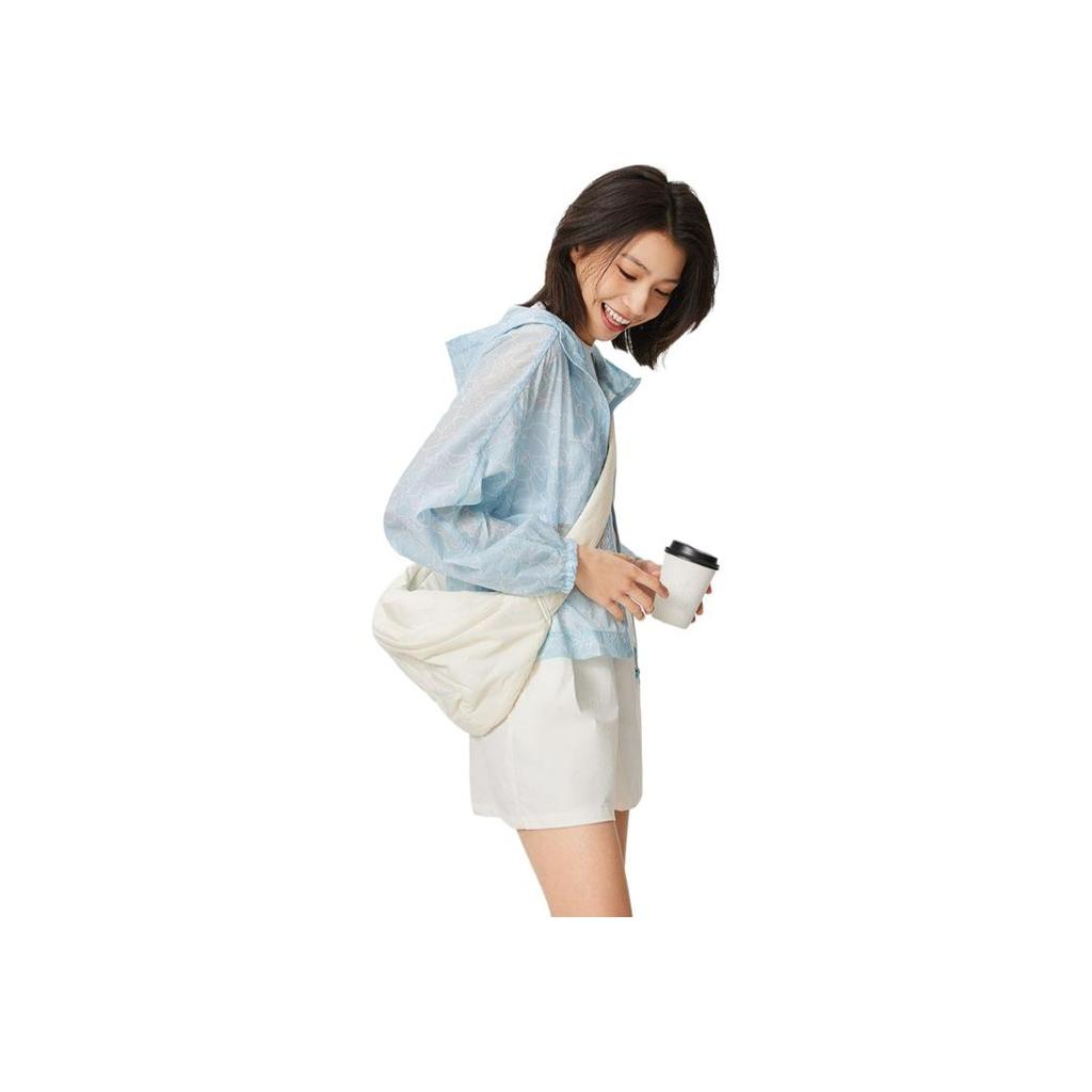 Li Ning X Disney Collaboration Sampu Rabbit All Over Print Loose Sports Hoodie Women outerwear Cloud-Blue AFDU806-1