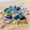 Polished Glass Stones 500g Rounded Sea ??Glass Pebbles 2-3cm Irregular Mixed Colors Aquarium Pebbles for Fish Tank Landscaping