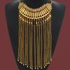 Vintage Fashion Multi-layer Tassel Ethnic Style Alloy Necklace Women's Casual Accessory Short Clavicle Chain Hanfu Jewelry