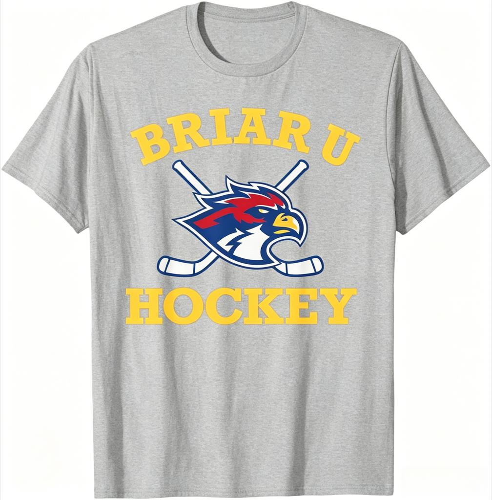 2026 New Offcampus Briar University Hawks 100cotton Unisexs Shirt High Quality Ice Hockey Graphic Oversized Unisexs Cheap Tshirt