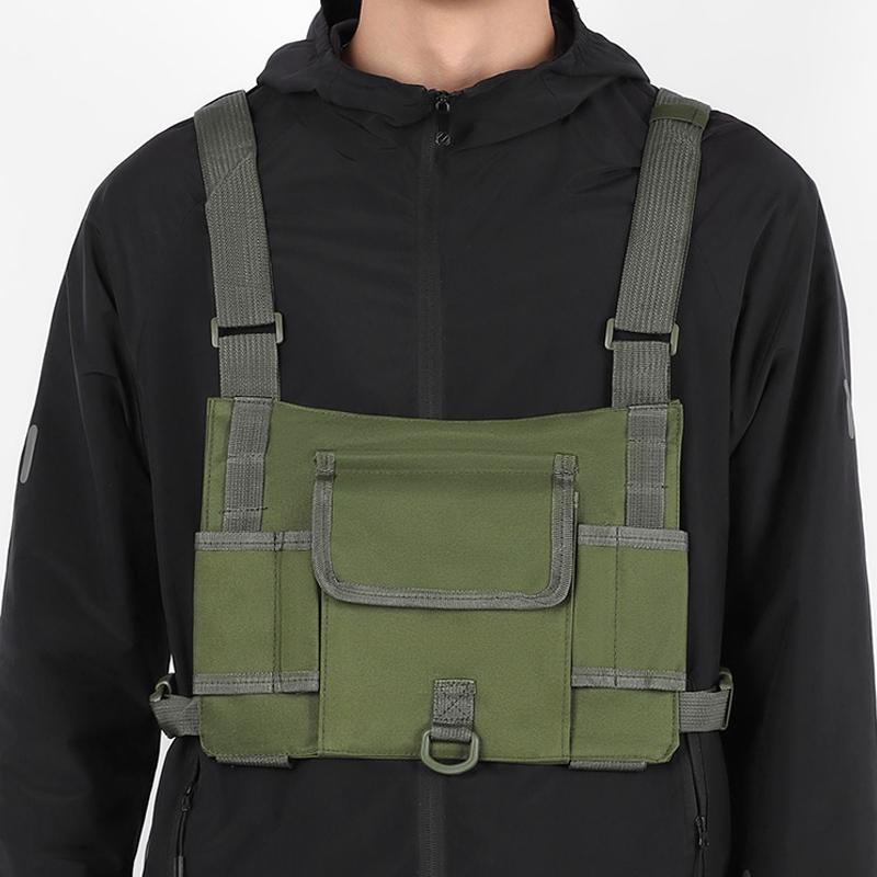 Chest Bag Waist Pack Men's Chest Pack Hip Hop Streetwear Tactical Vest Bag For Men Durable Canvas Man Shoulder Bag For Men Bolsa