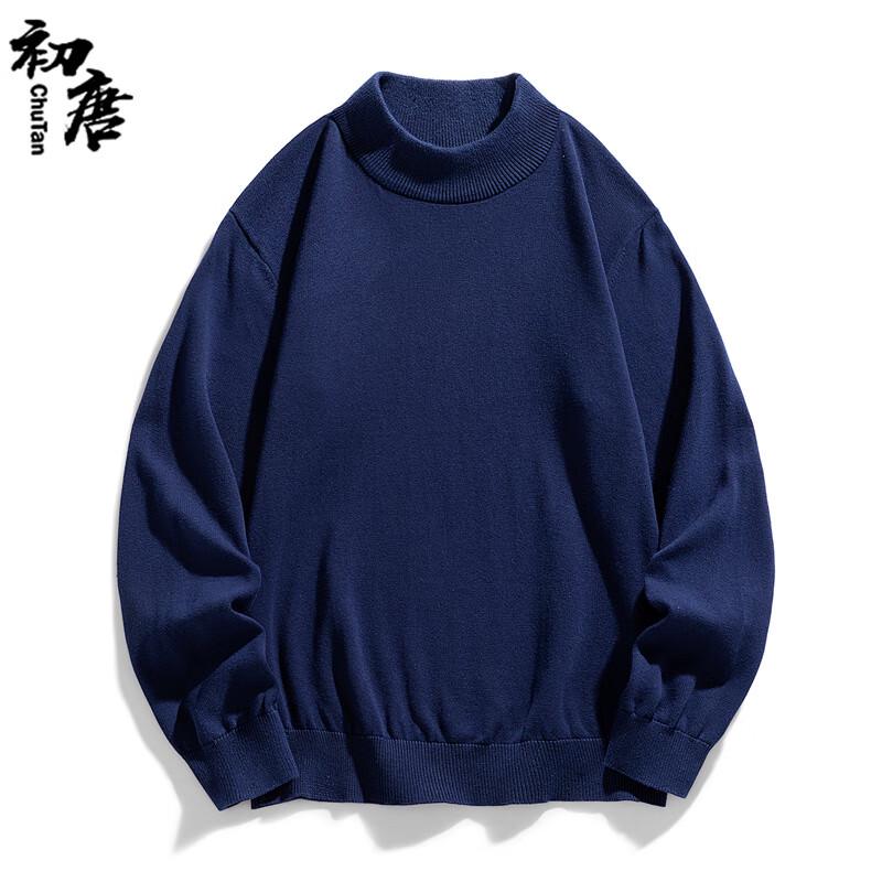 

Men s Semi-High Collar Thermal Knit Sweater M