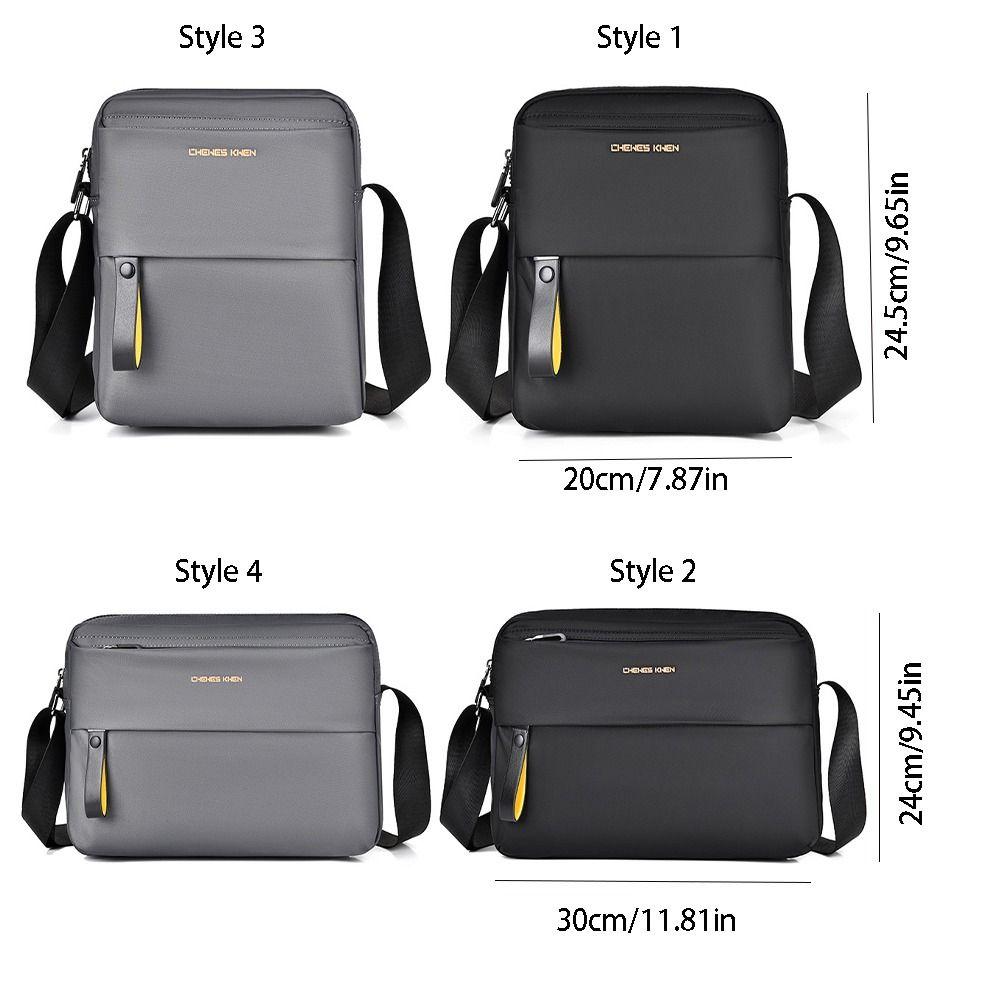 Oxford Men Crossbody Backpack Zipper Pockets Sling Bag Lightweight Messenger Bag  Casual