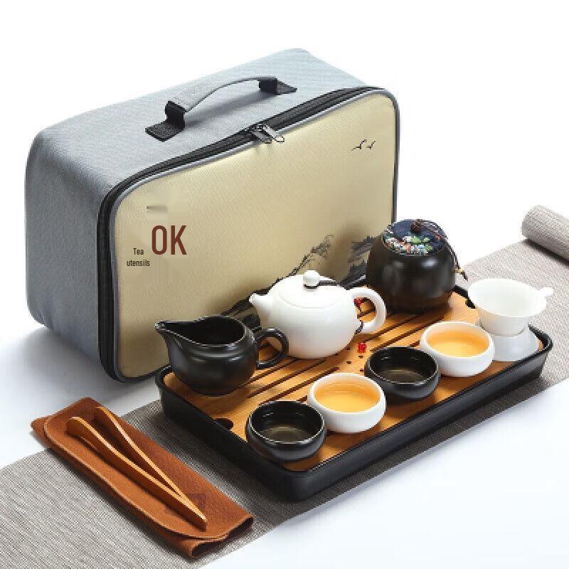 Portable Ceramic Kung Fu Travel Tea Set
