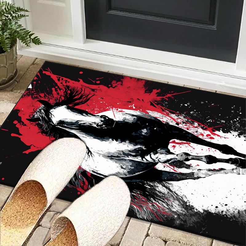 Blue Horse Dreams Office Rug Chair Mat, Entryway Carpet, Suitable for Front Door, Bedroom, Living Room, Desk, Holiday Gift