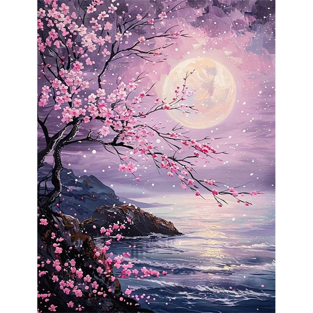 

Adult Landscape Diamond Painting Painting Beginner Set, DIY Rhinestone Round Gemstone Decoration Landscape Diamond Painting Wall Wallpaper Round 20x30cm