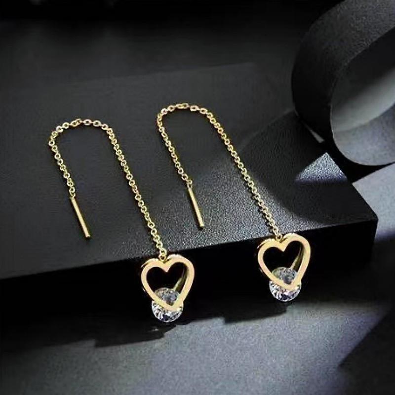 Simple Temperament Light Luxury Anti-lost Earrings Women's Fashion High Sense Tassel Versatile Super Fairy Personalized Earrings
