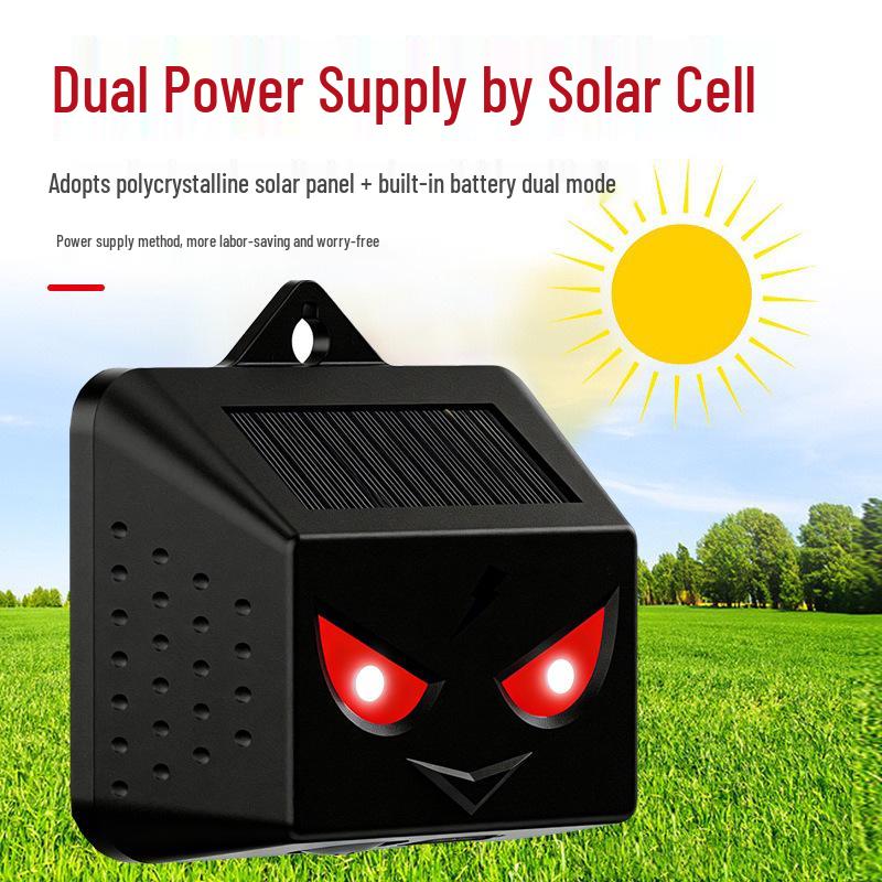 Solárny ultrazvukový odpudzovač zvierat do exteriéru