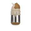 Melloware Baby Thermos with Stainless Steel for Boys and Matt Baby Gift Straw, 270ml, Insulated, Toddlers, Girls, Matt, Beige,