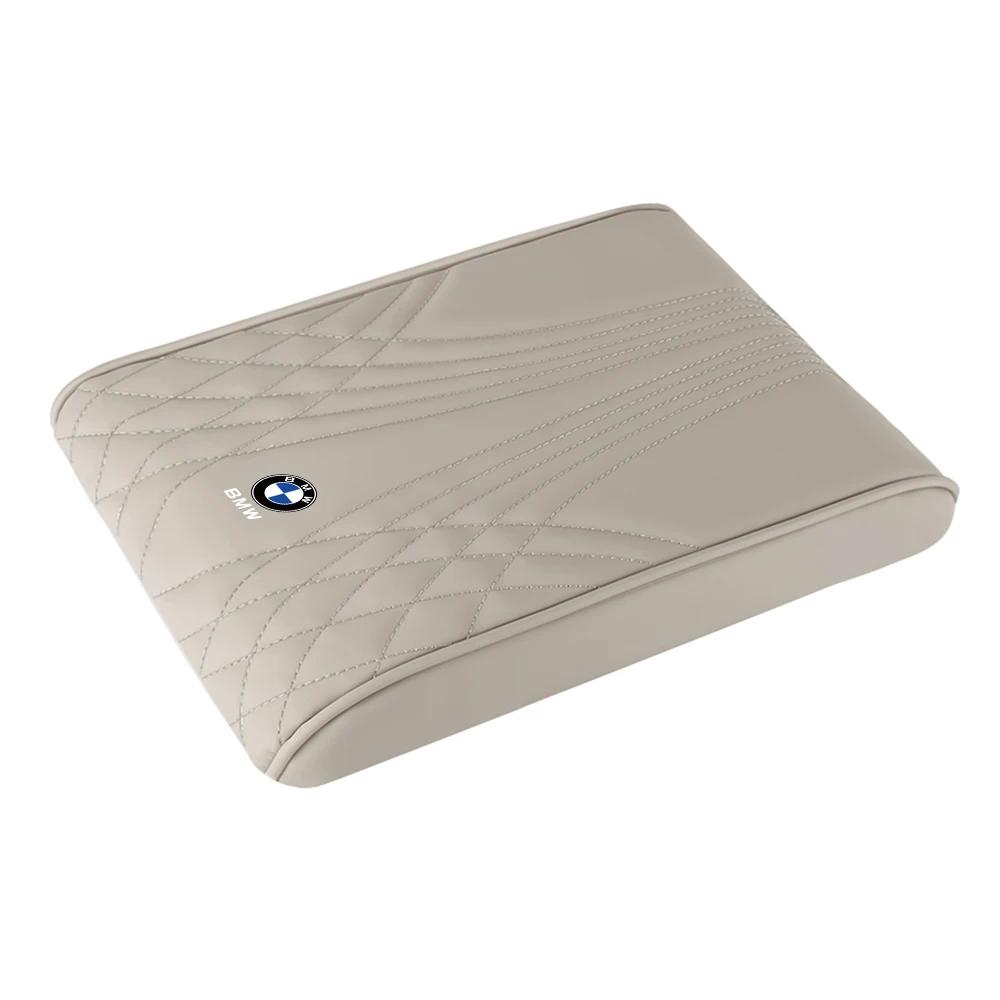 BAAZ2 Car Sticker For BMW Car Armrest Box Height Pad PU Leather Memory Foam Height Pad Auto Center Armrest Protective Cushion Support