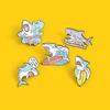 Stylish Shark Colorful Series Brooch Animal Shaped Lapel Pin For Unique Accessories Fashionable