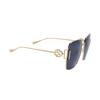 Gucci Hollow Double G Interlocking Design Fashion Versatile Irregular Shape Sunglasses Women sunglasses GG1207SA-002
