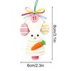 DIY Button Rabbit Handmade Crafts Kit Easter Bunny Carrot Egg Pendant Making Set For Beginners DIY Button Decoration Accessories