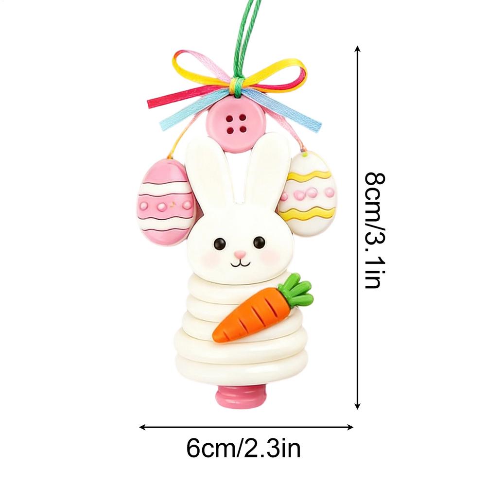 DIY Button Rabbit Handmade Crafts Kit Easter Bunny Carrot Egg Pendant Making Set For Beginners DIY Button Decoration Accessories