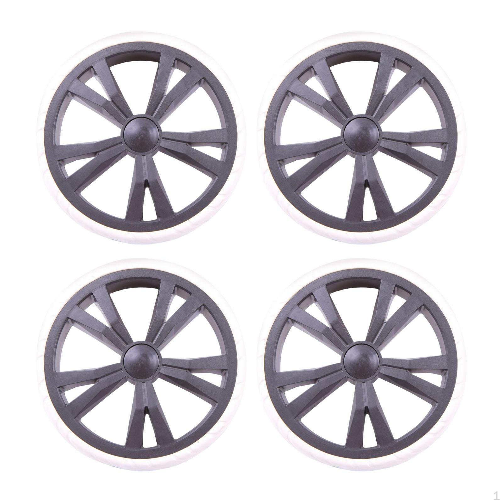 

4Pcs Shopping Cart Wheels Rolling Roller Spare Parts Practical Silent Caster Replacement with