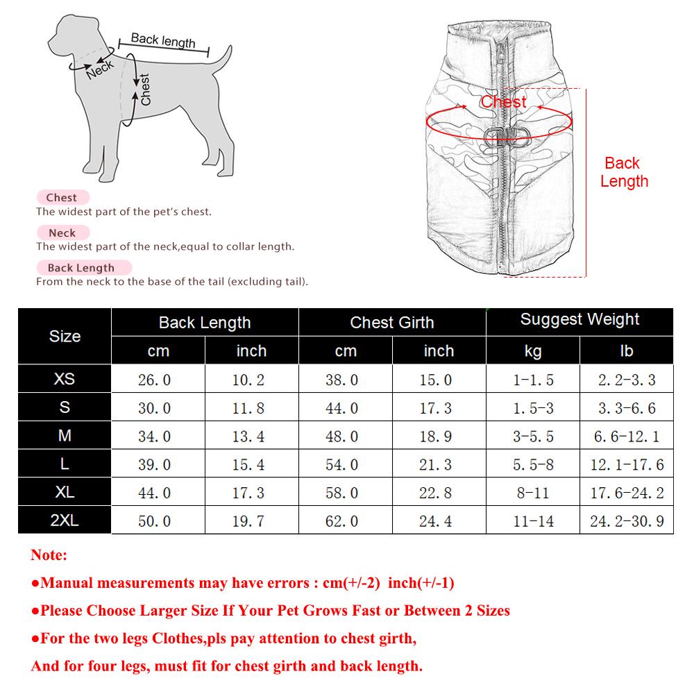 Winter Pet Clothes Warm Zipper Costume Windproof Puppy Vest Coat With D-ring For Small Medium Dogs Cats Yorkshire Bulldog Outfit