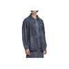 adidas Originals Kleeblatt Farbverlaufslogo Print Snap Jacke Herren Oberbekleidung Blau HK7513