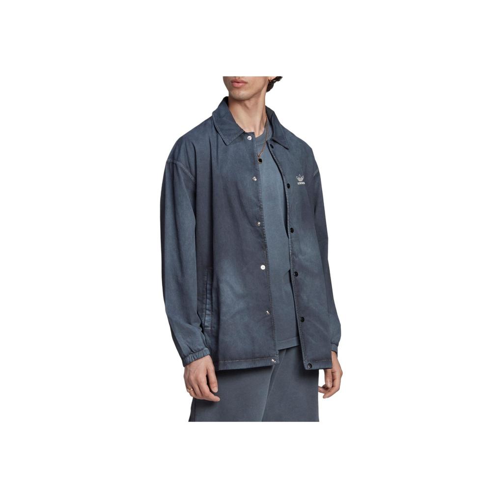 adidas Originals Kleeblatt Farbverlaufslogo Print Snap Jacke Herren Oberbekleidung Blau HK7513