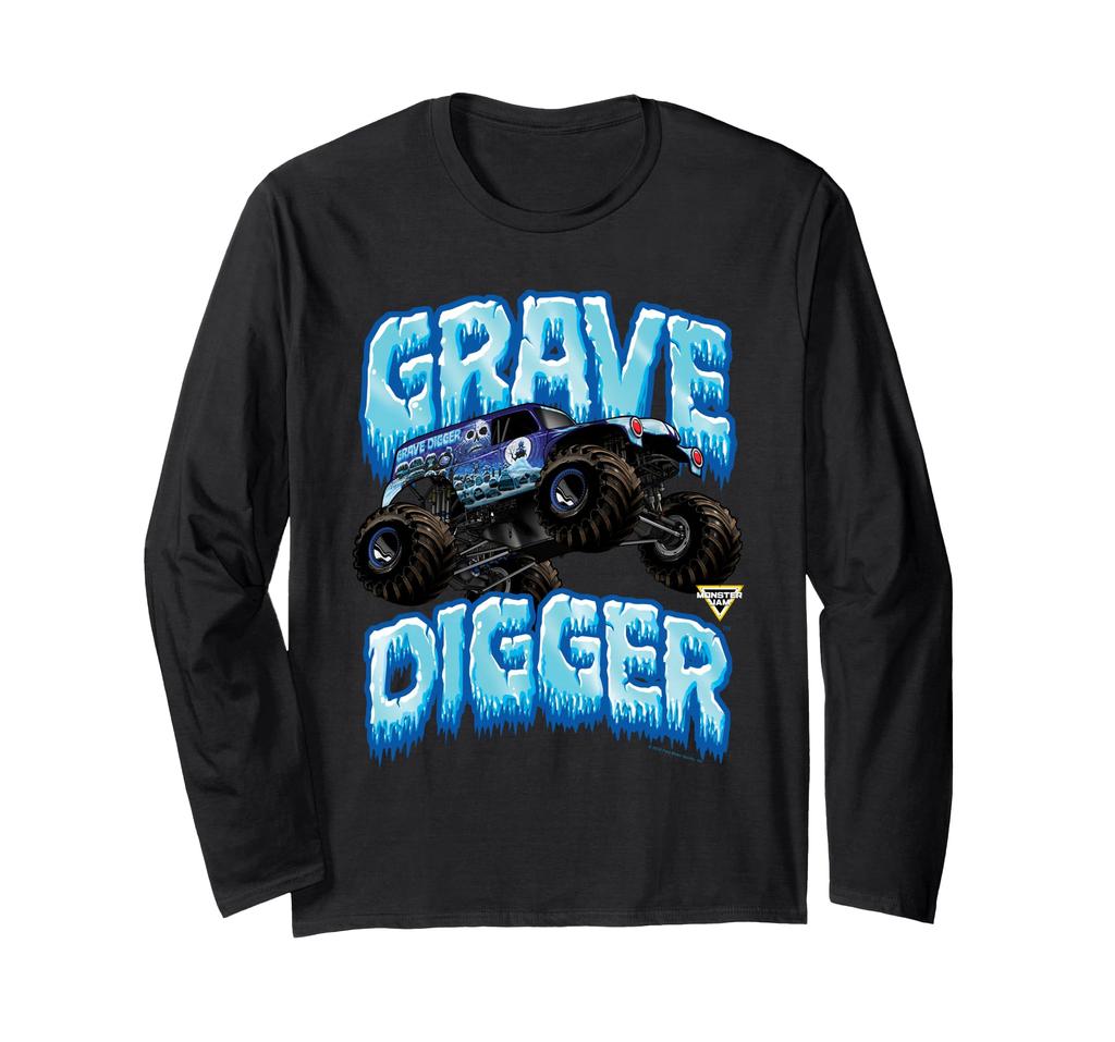 Ripple Junction X Monster Jam Grave Digger Ice Cold Truck Long Sleeve T-Shirt