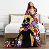 FNF Bad Time Trio Friday Night Funkin Flannel Blanket  Soft Warm Throw Blanket for Home Decor Picnic Bedspread Sofa Bed Cover