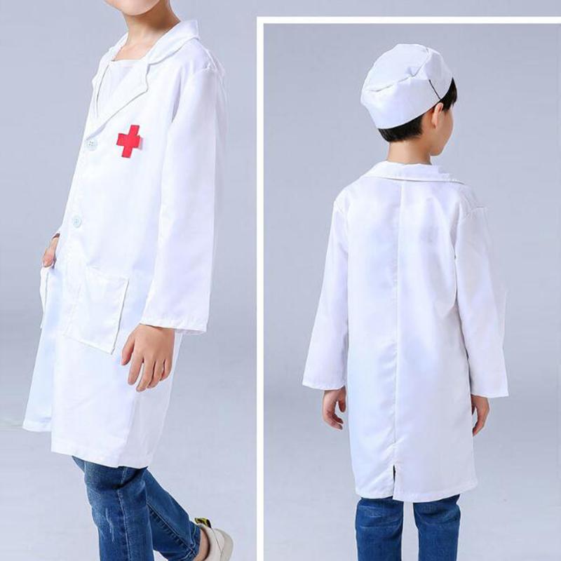 Kids Cosplay Clothes Boys Girls Doctor Nurse Uniforms Fancy Toddler Christmas Xmas Role Play Costumes Party Wear Doctor Gown