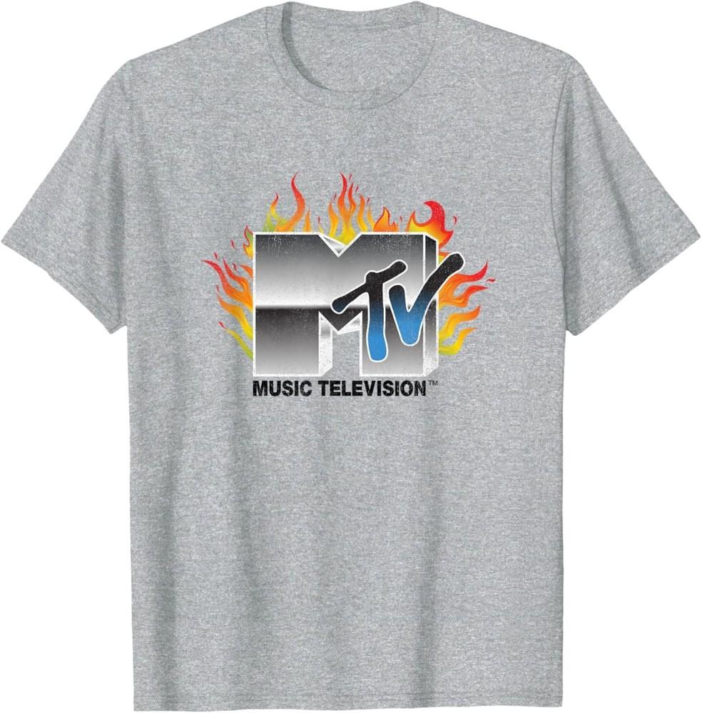 

MTV Chrome Logo With Flames Retro Rock T-Shirt Unisex T-Shirt XXXXL