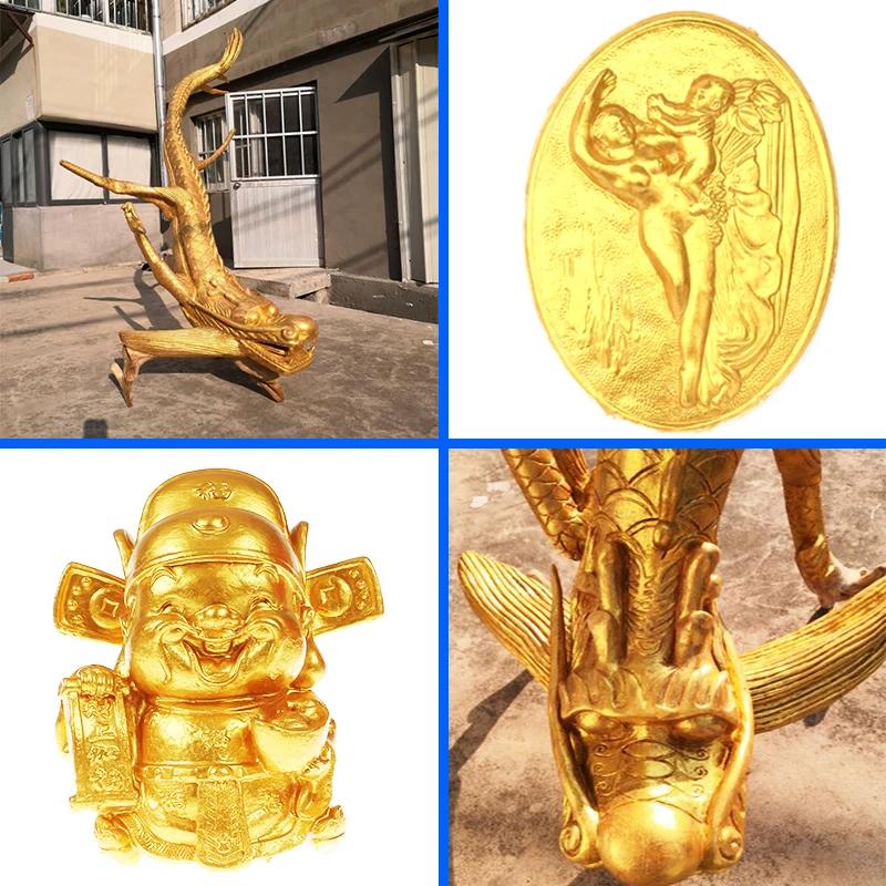 100g/bottle Water-based Bronzing Paint Oily Gold and Silver Foil Paint Tombstone Furniture Iron Gate Statue Restoration Coloring