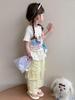 2026 Stylish Girls' Summer Set: Baby T-shirt & Cargo Pants Two-Piece Outfit