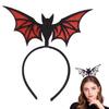 Halloween Glitter Bat Headband Spooky Gothic Hair Accessory for Cosplay Party/red