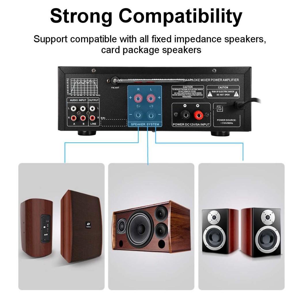3000W 326BT, Surround Sound, USB SD, FM Amplifier, DVD, AUX, LCD Display, Home Cinema, Karaoke Bluetooth Stereo Amplifier