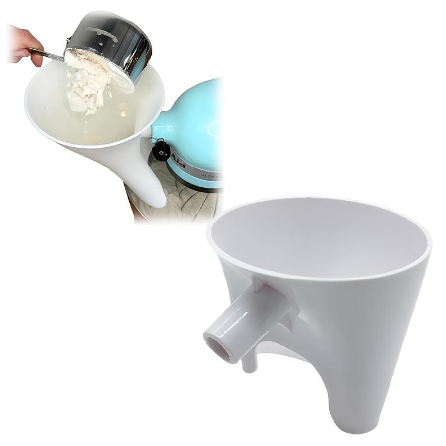Flour Funnel Compatible with KitchenAid Mixers, Flour Funnel Accessory Suitable for Quart-sized Stand Mixers, Kitchen Baking Tool