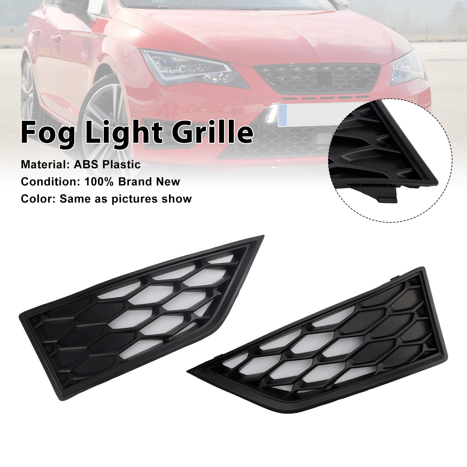 

Black Front Honeycomb Fog Light Grille Cover Fit Seat Leon Cupra 5F 2012-2017