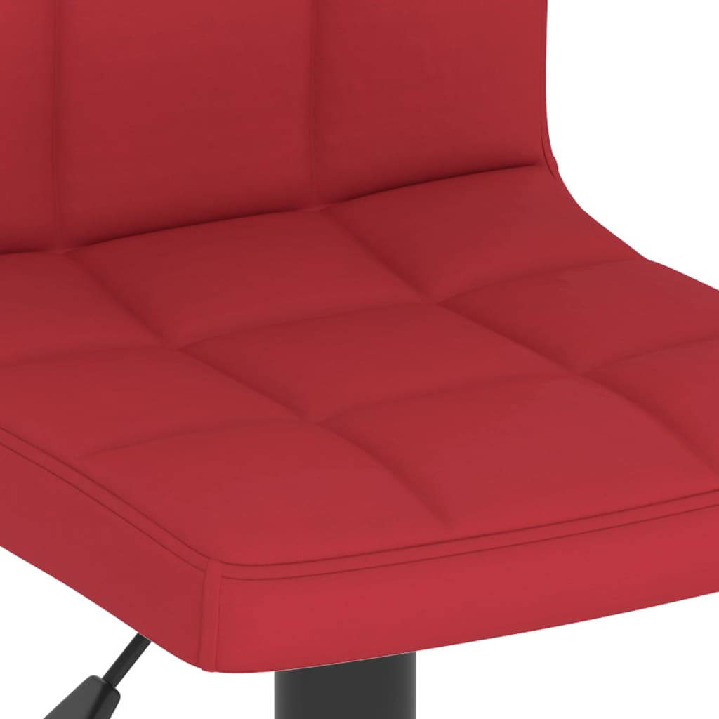 Bar Stool 2 Pcs Wine Red Fabric