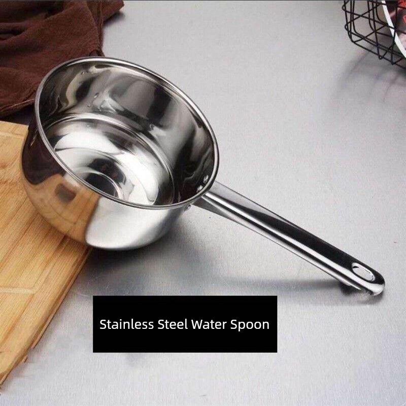 Water Ladle 304 Stainless Steel Spoon Long Handle Water Scoop Large Ladle for Cafeteria Soup Ladle Porridge Spoon Kitchen Water Scoop