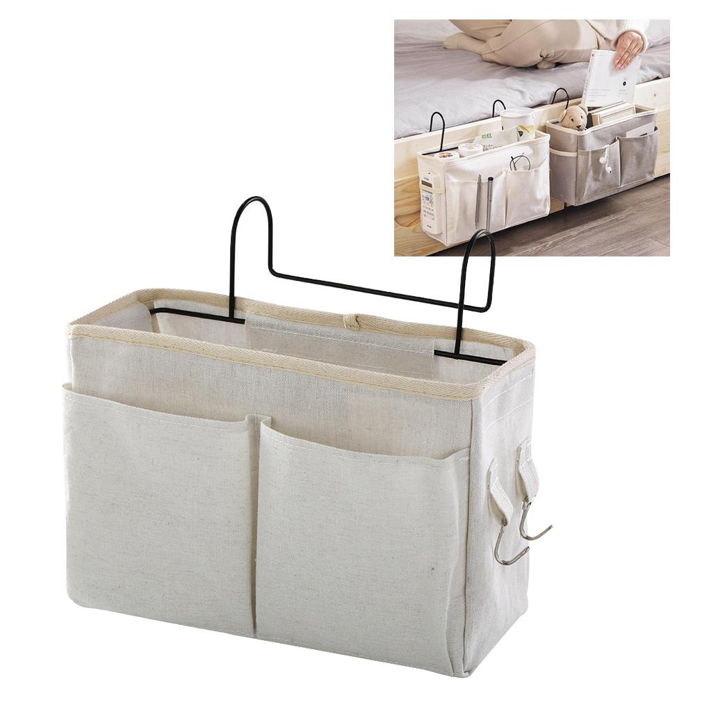 Bedside Storage Organizer Bed Desk Bag Sofa TV Remote Control Hanging Caddy