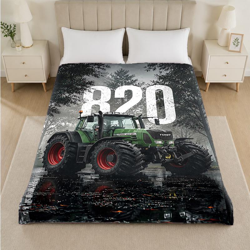 Coperta in Flanella Stampata John Deere Morbida Calda Coperta Plaid in Peluche Per Letto Divano Divano Uso Domestico Interno