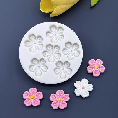 Blomma Sakura Silikon Sockerpastaform Hartsverktyg Muffin Bakform Fondant Tårtdekorationsverktyg