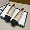Soft-soled single shoes women's one-pedal versatile square head shallow mouth small leather shoes autumn new temperament Doudou shoes grandma shoes
