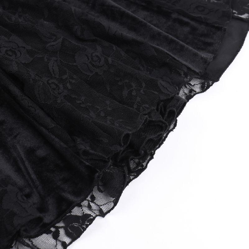Women's Gothic Lace Long-Sleeve Halloween Mermaid Dress